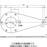 椿本チエイン カムクラッチ BS用トルクアーム BS65TA 1個（直送品）