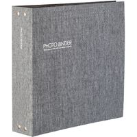 セキセイ フォトバインダー　４穴　高透明　黒台紙 Lサイズ　1008枚　2列3段　グレー XP-3238-62 1冊（直送品）