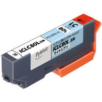 エプソン（EPSON）用 互換インク PLE-E80L-LC ライトシアン（大容量）（ICLC80L互換） IC80シリーズ 1個（直送品）