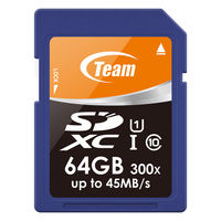 Team SDXCカード64GB UHS_I class10 TG064G0SD3FT 1枚（直送品）