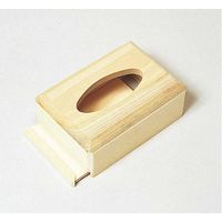 新日本造形 木彫ポケットティッシュ入れ　朴 358-453 1セット(5個)（直送品）
