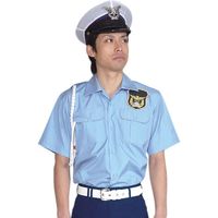 モビメントコスモ 【警備服】夏服 開襟シャツ 水色 半袖 1051KH