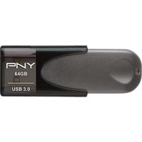 PNYブランドTurbo Attache 4 USB 3.0フラッシュドライブ PFD64GTBAT4-BR20（直送品）