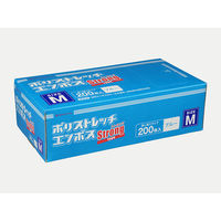 パックスタイル ポリストレッチエンボスストロング M 青 使い捨て TPE手袋　4000枚(200×20) 00654637（直送品）