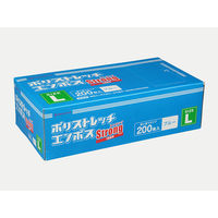 パックスタイル ポリストレッチエンボスストロング L 青 使い捨て TPE手袋　4000枚(200×20) 00654638（直送品）