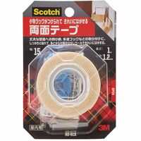 スリーエム ジャパン 小物ラックがつけられてきれいにはがせる両面テープ 15mm幅×1m巻 HD-RCK 1セット（4個）（直送品）