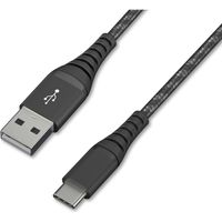 アイリスオーヤマ 高耐久USB-Cケーブル 1m　ICAC-C10-B　ブラック　1個（直送品）