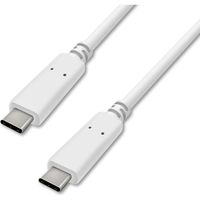 アイリスオーヤマ USB-C to USB-Cケーブル 1m(GEN2)　ICCC-B10-W　ホワイト　1個（直送品）