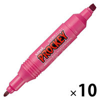 プロッキー 水性ペン 太・細ツイン 単色 赤紫 10本 PM150TR.11 三菱鉛筆 uni