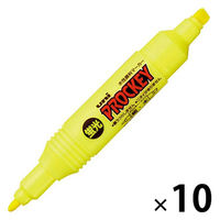 プロッキー 水性ペン 太・細ツイン 単色 蛍光黄 10本 PM150TRK.2 三菱鉛筆 uni