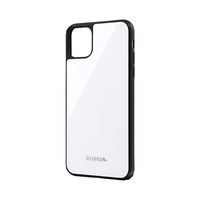 iPhone 11 Pro Max ケース 背面ガラスシェルケース SHELL GLASS アイフォン11 proマックス ホワイト（直送品）