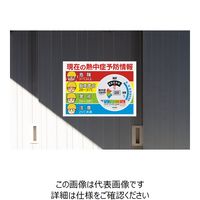 昭和商会 大型温湿度計付警戒看板 N17-34 1枚（直送品）