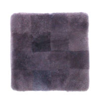 ムートンクッション 淡色 40×40 深紫 日本製 シートクッション 座布団（直送品）