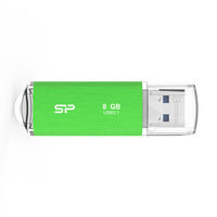 シリコンパワー キャップ式USB3.1メモリー　8GB　グリーン×5本 SPAS008GU3B02GX5 1セット（5本）（直送品）