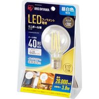 アイリスオーヤマ LED フィラメント電球 E17 40形 昼白色 LDG4N-G-E17-FC　1個（直送品）