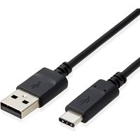 エレコム USB2.0ケーブル/PS5対応/A-Cタイプ/ノーマル/1.0m/ブラック GM-U2CAC10BK 1個