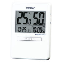 セイコータイムクリエーション SEIKO 電波時計 温度湿度表示付 白 SQ797W 1個（直送品）