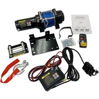 ワールドコンセプトパートナーズ DC12V 電動ウィンチ2040kg リモコン付 246313-01 1台（直送品）