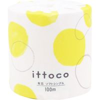トイレットペーパー ittoco シングル 100m イットコ 　再生紙100%　芯あり 　個包装 FSC認証イトマン
