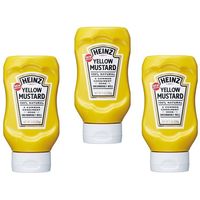 ハインツ イエローマスタード（逆さボトル） 226ｇ×3本　【HEINZ　調味料　mustard　洋風辛子】　（直送品）