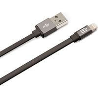 PGA Lightningコネクタ用 USBフラットケーブル 0.8m ブラック PG-LC08M21BK 1本（直送品）