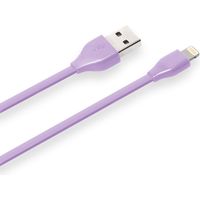 PGA Lightningコネクタ用 USBフラットケーブル0.5m パープル PG-MFILGFC05PP 1本（直送品）