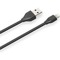 PGA Lightningコネクタ用 USBフラットケーブル1.0m ブラック PG-MFILGFC10BK 1本（直送品）
