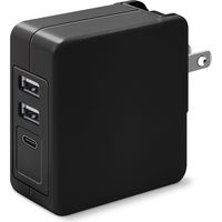 PGA USB電源アダプタ 5.4A (USB-A×2/USB-C×1) ブラック PG-UAC54A03BK 1個