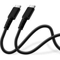 PGA 充電/通信 やわらかケーブル USB-C to USB-C 0.5m ブラック PG-YWCC05BK 1本（直送品）