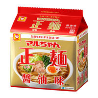 東洋水産　マルちゃん正麺 醤油味 袋麺　1パック（5食入）