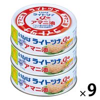 いなば ライトツナ アイフレーク アマニ油 70g 1セット（9パック） いなば食品 缶詰