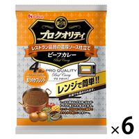 ハウス食品　プロクオリティ　ビーフカレー　まろやかブレンド（4袋入）　1セット（6個） レンジ対応