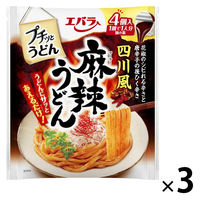 エバラ食品 プチッとうどん 四川風麻辣うどん（22g×4個） 3個 麺つゆ