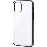 iPhone 12 mini ケース カバー ラウンドエッジガラスシェルケース SHELL GLASS Round ホワイト（直送品）