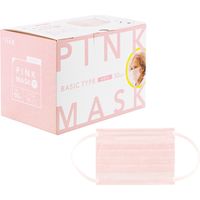 MSソリューションズ 不織布マスク こどもサイズ 50枚入/箱(個包装) ピンク PL-FM03PK50EC 1箱（50枚入）