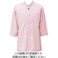 遠藤商事 アゼック和風コートシャツ・シングル ピンク M SLB910-2 1枚 62-6639-21（直送品）