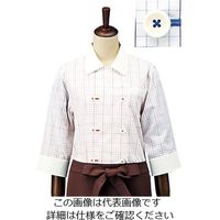 遠藤商事 チェック コックシャツ・レギュラーカラー SBK4100 ブルー