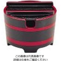 若泉漆器 桶型ガリ入れ 黒木目天朱 （切込有） 1-511-6 1個 62-6755-31（直送品）