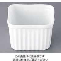 アズワン 耐熱性陶器 四角スフレ S（10個入） 1ケース（10個） 62-6821-91（直送品）