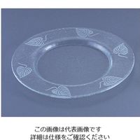 遠藤商事 ガラス製ショープレート 模様入り 葉っぱ 62-6834-85 1枚（直送品）