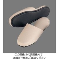 シルクロード エンボスレザースリッパ ベージュ NRL-24 1足 63-1258-76（直送品）