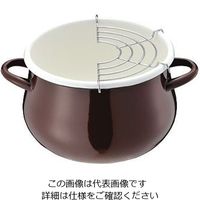 パール金属 プチクック ホーロー天ぷら鍋 16cm ブラウン HB-1680 1個 63-2758-43（直送品）