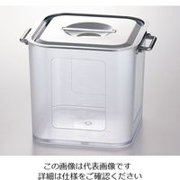 三宝産業 ポリカーボネイト 深型角キッチンポット 21cm 手付 63-5692-56 1個（直送品）