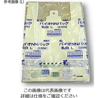中川製袋化工 レジ袋 バイオNNパック25 乳白 ブロックシール付 1，000枚 LX 1箱(1000枚) 64-3894-69（直送品）