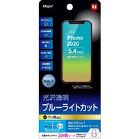ナカバヤシ iPhone 2020 5.4inch 用液晶保護フィルム 光沢透明/ ブルーライトカット SMF-IP202FLKBC 1個（直送品）