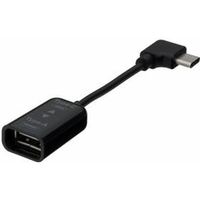ナカバヤシ USB2.0 A-C変換ケーブルL型【ZUH-CARL201シリーズ】10cmブラック ZUH-CARL201BK 1個