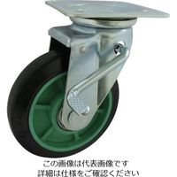 ヨドノ 樹脂製ゴム車輪（ベアリング入）自在金具ストッパー付 100 PNJB100 1個 132-0402（直送品）