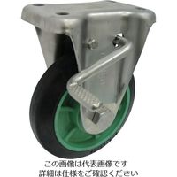 ヨドノ 樹脂製ゴム車輪ステンレス製固定車ストッパー付 200 PNKAB200 1個 132-0364（直送品）