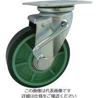 ヨドノ 樹脂製ゴム車輪（ベアリング入）自在金具ストッパー付 PNUJB