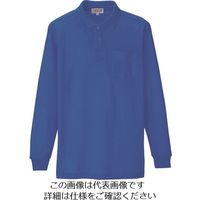 アイトス 長袖ポロシャツ(男女兼用) ブルー LL 7614-006-LL 1着 143-3111（直送品）